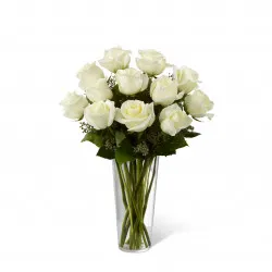 Bukiet białych róż od FTD
