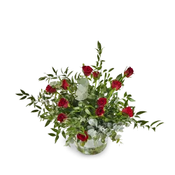 Bouquet with 12 red roses