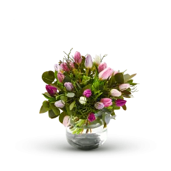 Bukiet z tulipanów w pastelowych kolorach