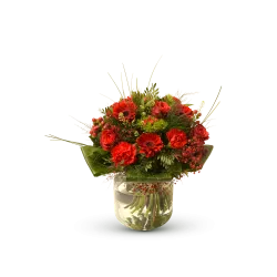 Stylowy czerwony bukiet