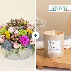 Echappee fleurie et sa bougie parfumee