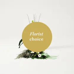 Funeral Spray Arrangement with ribbon