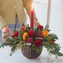 Classic Christmas Candle Arrangement.