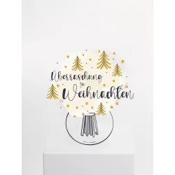 Bukiet niespodzianka Boże Narodzenie w kolorze biało-złotym