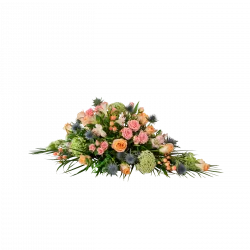 Bukiet pogrzebowy Średnie Zimowe Wiosenne Kwiaty Ze Wstążką 240169