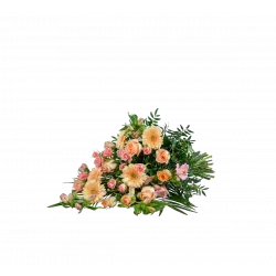 Bukiet pogrzebowy pastelowy ze wstążką 248028