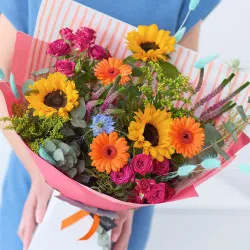 Trending Summer Bouquet with Sunflowers