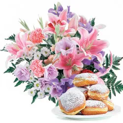 Bouquet with donuts