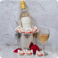 Elegant wine cooler with white wine
