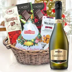 Christmas story with prosecco