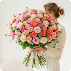 Colorful roses 9-100 pcs.