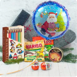 Santa's sock with balloon