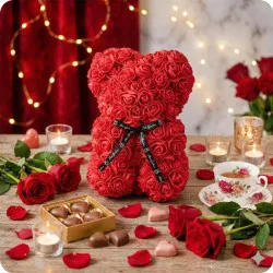 Red Rose Teddy Bear 25 cm