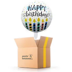 Happy birthday - balon z helem