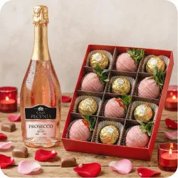 Truskawki w czekoladzie z Ferrero Rosher i Prosecco