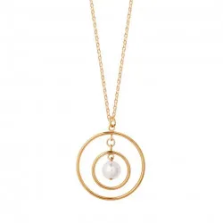 Circle necklace with pearl 