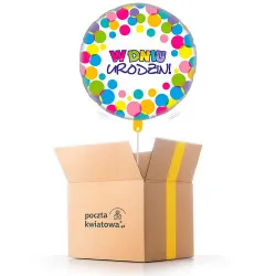  W dniu urodzin - koła - balon z helem
