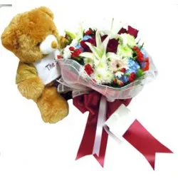 Teddy and Bouquet