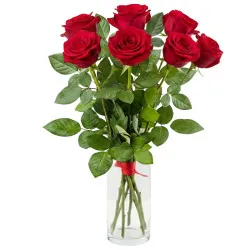 7 czerwonych róż
