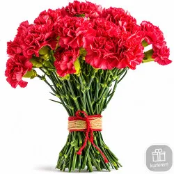 21 red carnations