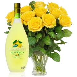 12 żółtych róż z Limoncino