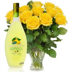 12 żółtych róż z Limoncino
