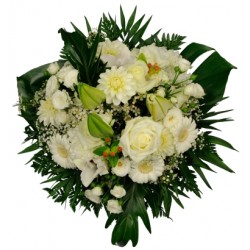 Wedding MCF - only WHITE flowers (lilies, roses, gerberas etc).