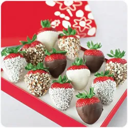 Strawberries in White and Dark Chocolate with Coconut and Nut Topping