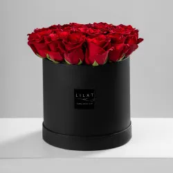 Flowerbox czerwone róże