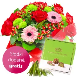  Bukiet Wzruszenie ze słodkim dodatkiem