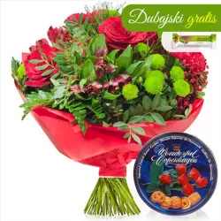 Bukiet Love Story z ciastkami