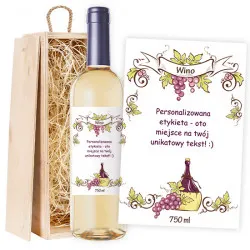 Białe wino personalizacja 