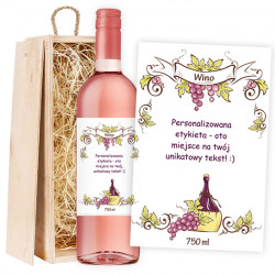 Różowe wino personalizacja