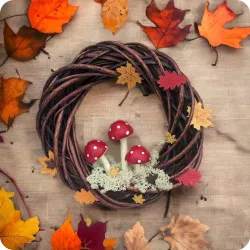 Wianek jesienny - muchomorki