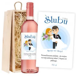 Różowe wino z okazji ślubu