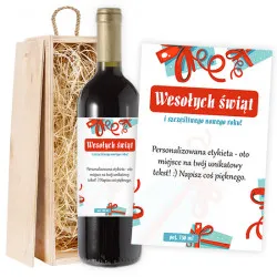 Czerwone wino Wesołych Świąt