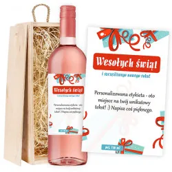Rose wine Merry Christmas