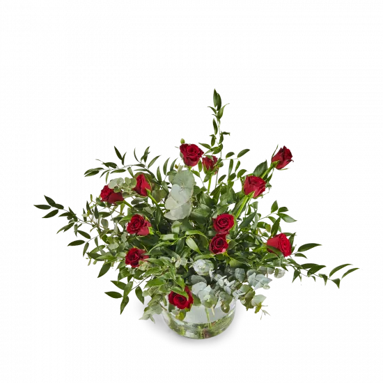 Bouquet with 12 red roses