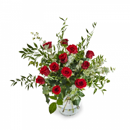 Bouquet with 12 red roses