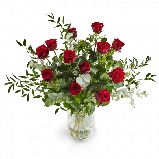 Bouquet with 12 red roses