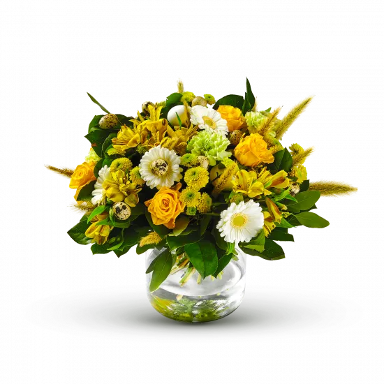 Żółty bukiet wielkanocny