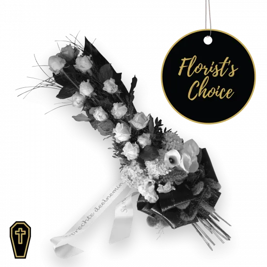 Funeral Sheaf with Ribbon