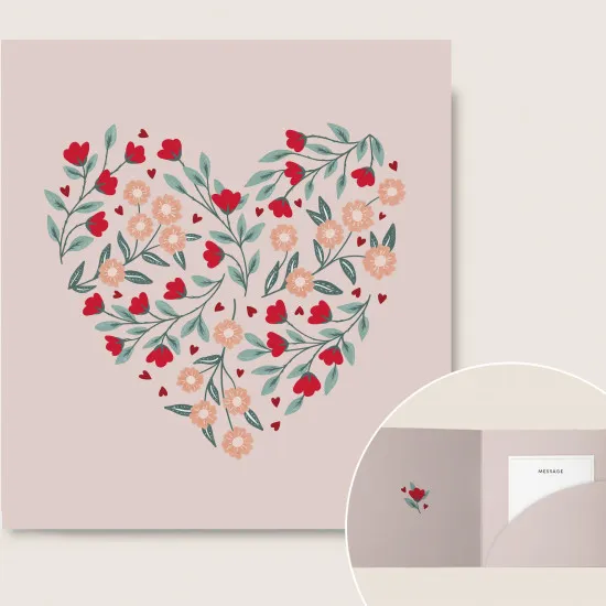 Elle et sa carte message - with message card