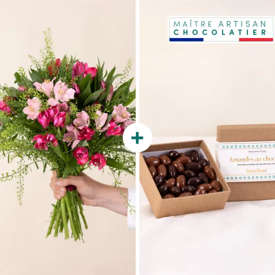Elle et ses amandes au chocolat