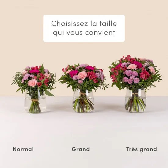 Pink powdery softness and flower bag - Douceur poudree