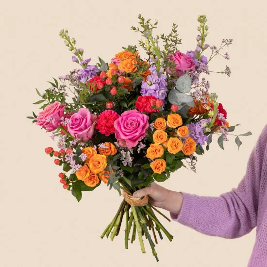 Multicolor palette bouquet