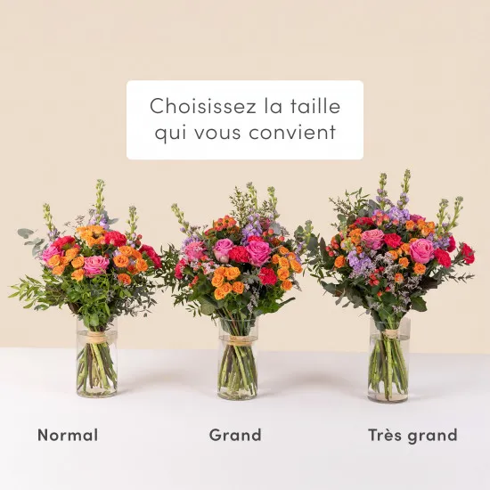 Multicolor palette bouquet