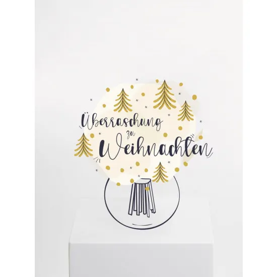 Surprise Bouquet Christmas in White-Gold