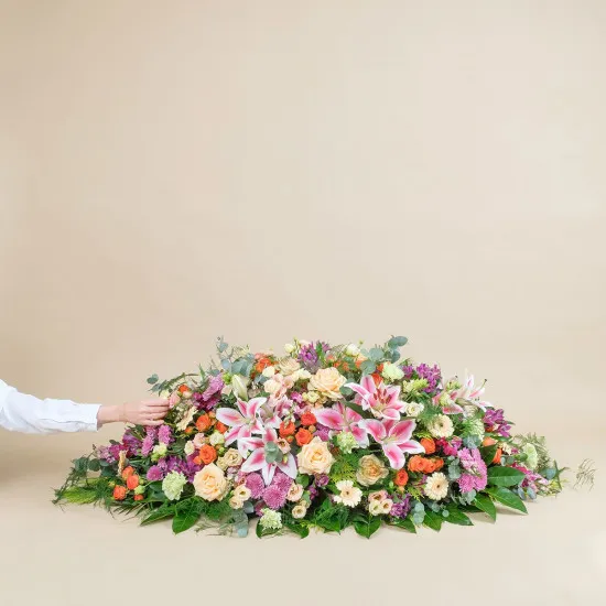 Multicoloured premium funeral composition