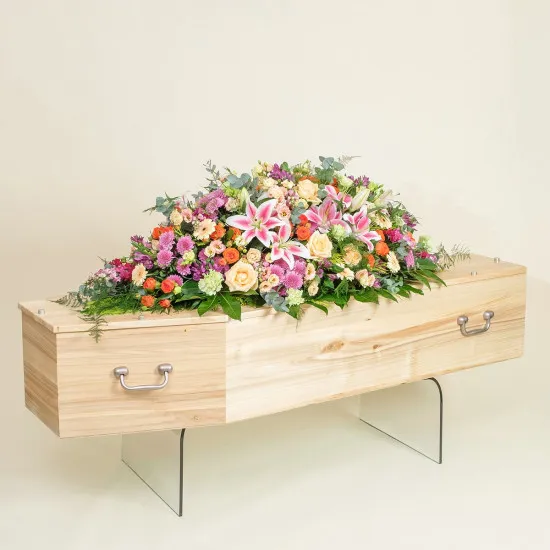 Multicoloured premium funeral composition